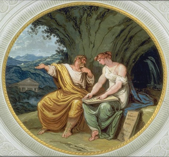  gentemque feroci adsuetam bello pacis traduxit ad artes.