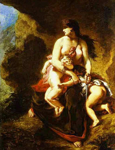 sanguine natorum perfunditur inpius ensis.