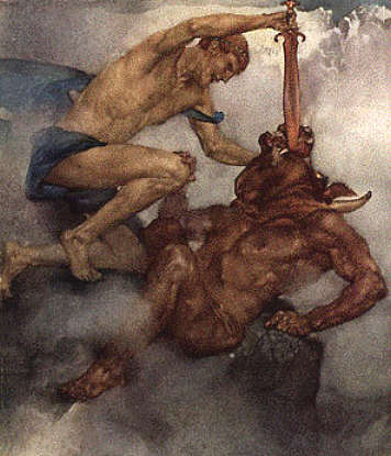 (Theseus) domuit